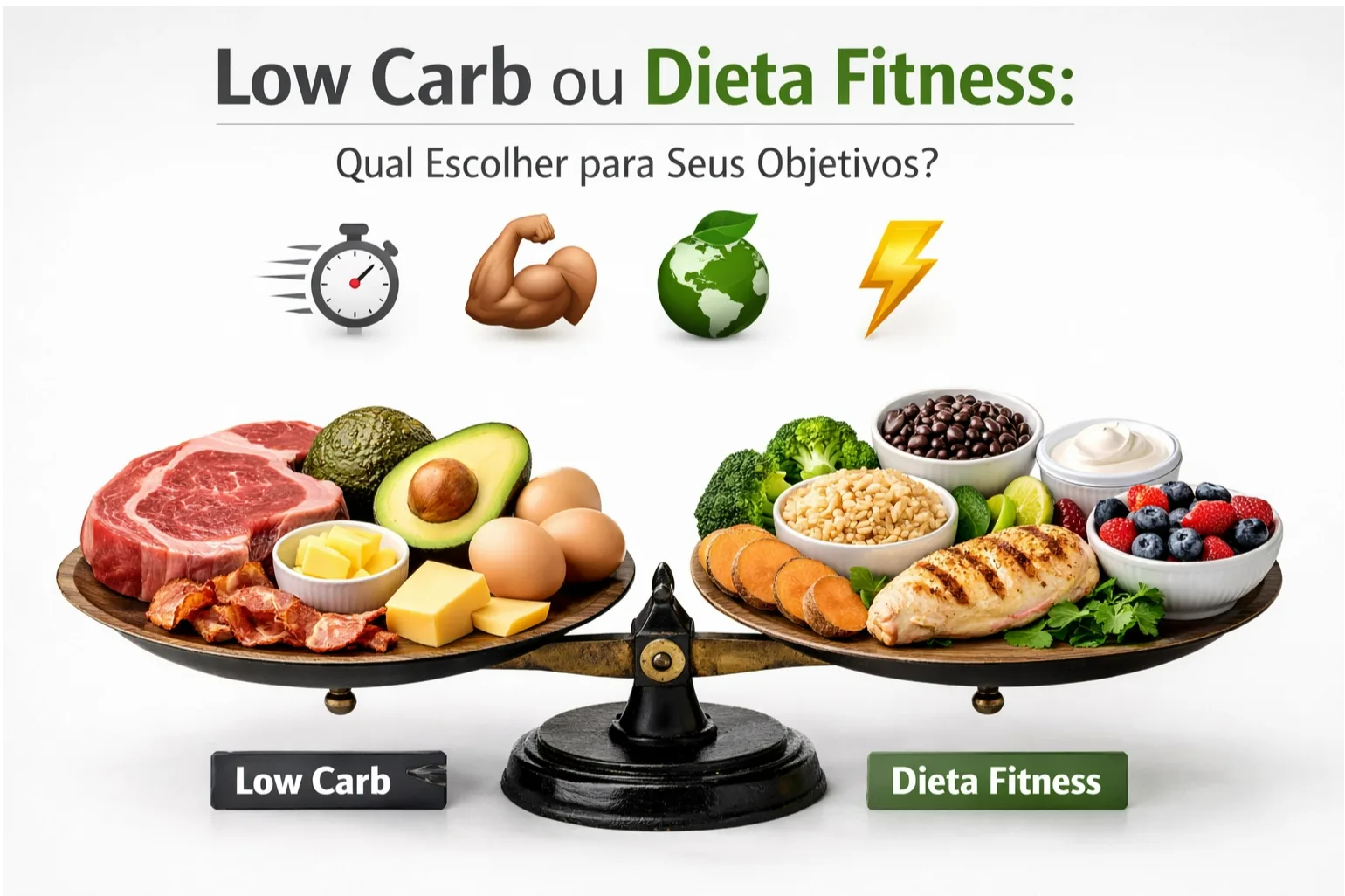 Low Carb ou Dieta Fitness: Qual Escolher para Seus Objetivos?