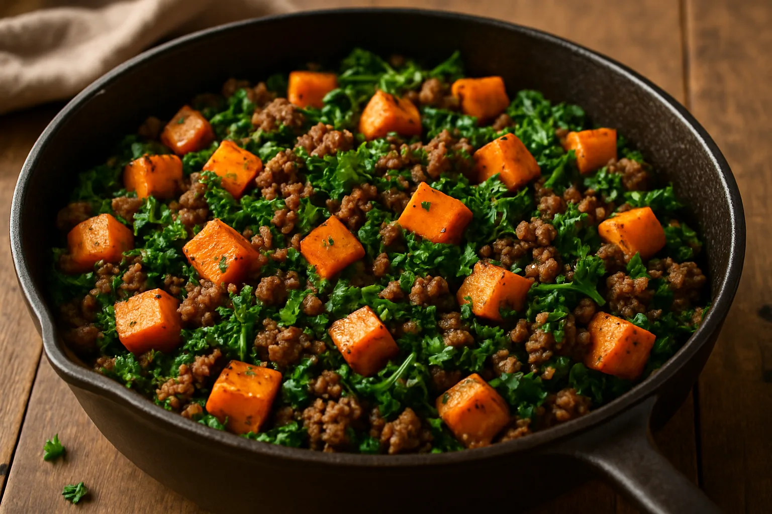 Carne Magra com Batata Doce e Couve: Refeição Completa para Força e Vitalidade na Dieta GLP-1