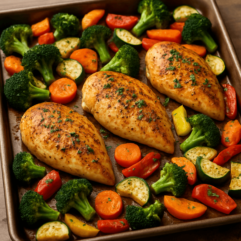 Frango e Legumes Assados com Ervas Finas: O Jantar Leve e Saboroso para Perda de Peso