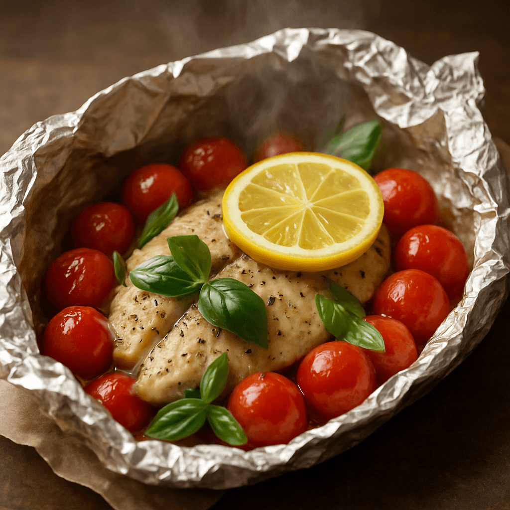 Tilápia no Papilote com Tomate Cereja e Manjericão: O Almoço Detox para Perda de Barriga