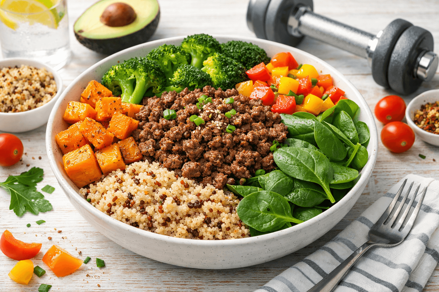 Almoço Fit com Carne Moída: Receitas para Hipertrofia e Energia Sustentada