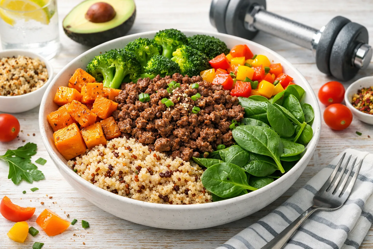 Almoço Fit com Carne Moída: Receitas para Hipertrofia e Energia Sustentada