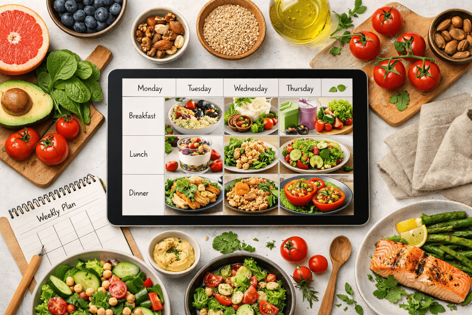 Cardápio Semanal DASH para Iniciantes: Planeje Suas Refeições e Cuide do Seu Coração