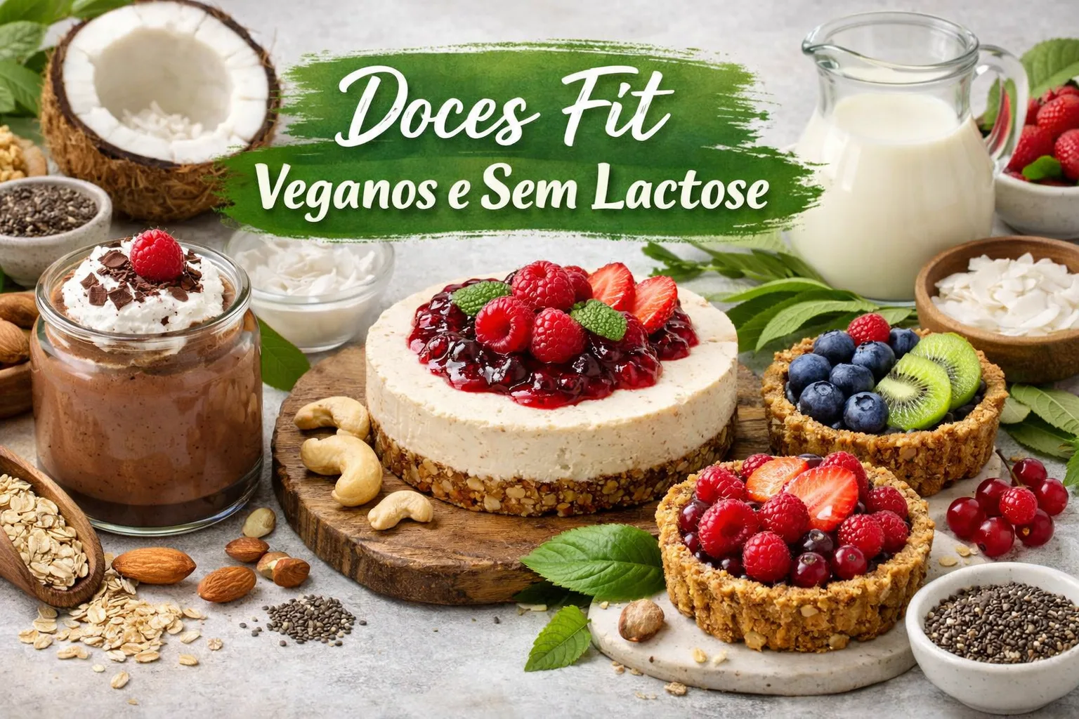 Doces Fit Veganos e Sem Lactose: Inclusão, Sabor e Saúde para Todos