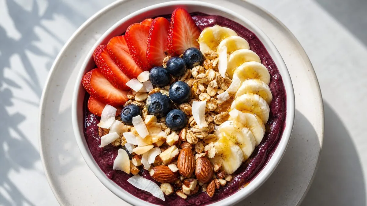 AÇAÍ FITNESS COM FRUTAS E GRANOLA: RECEITA ANTIOXIDANTE PARA ENERGIA E RECUPERAÇÃO