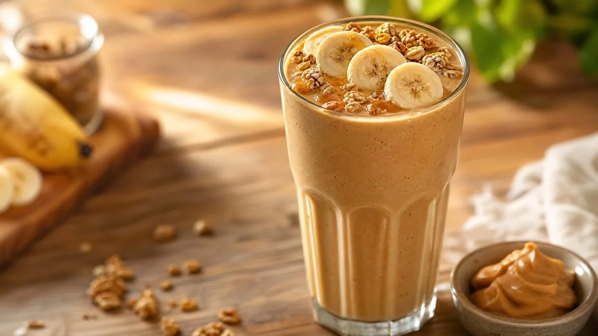 Smoothie de Banana com Manteiga de Amendoim: Receita Fitness Energética para Ganho de Massa
