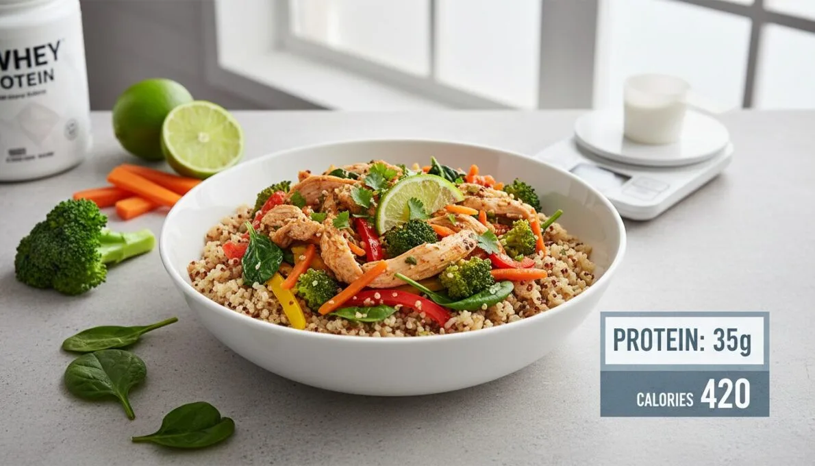 Frango Desfiado Fitness com Vegetais: Receita Completa para Nutrição Balanceada e Ganho Muscular
